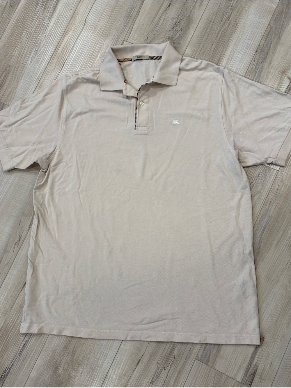 Burberry Beige Polo with Signature Trim